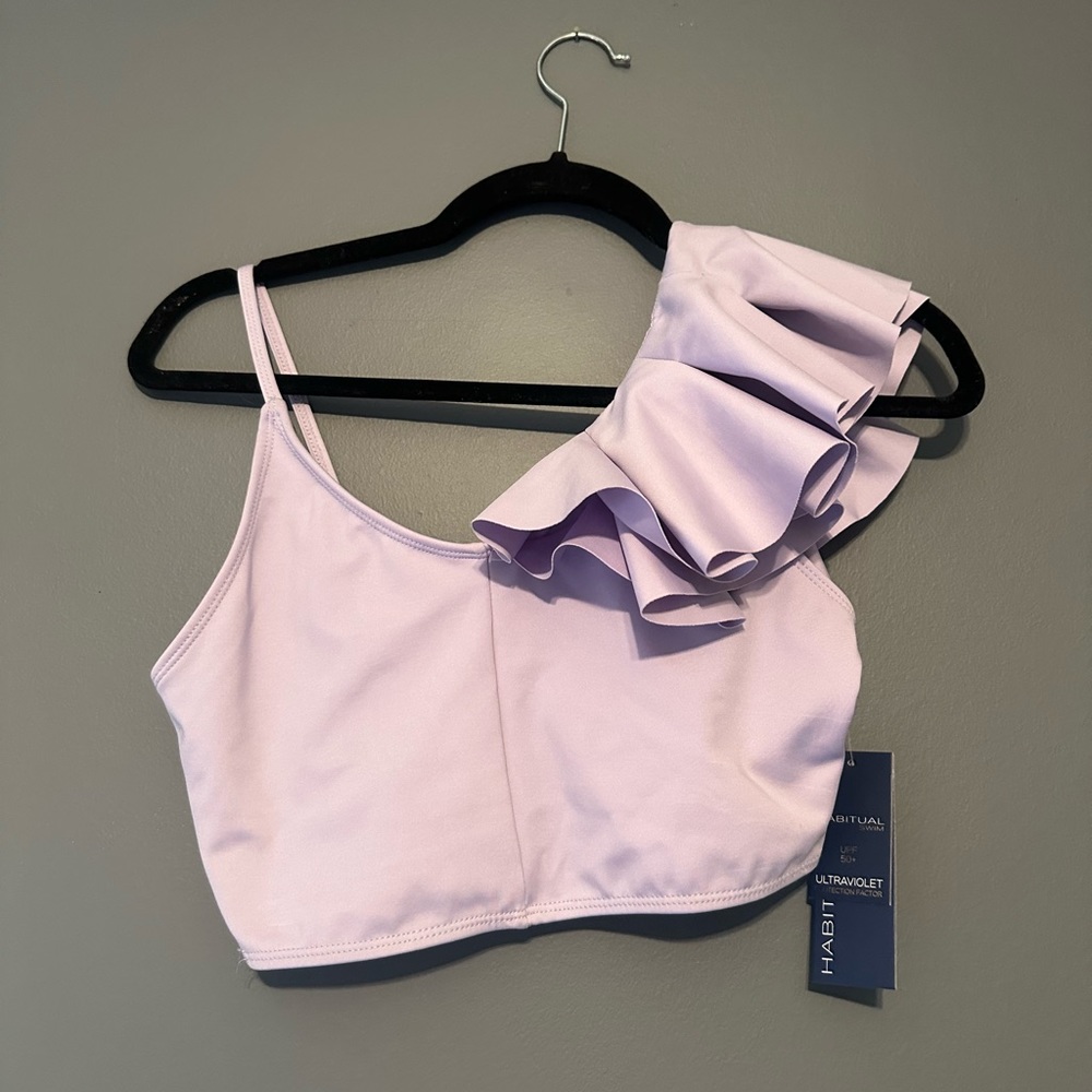 NWT Habitual Girl lavender purple swim top or crop top bikini